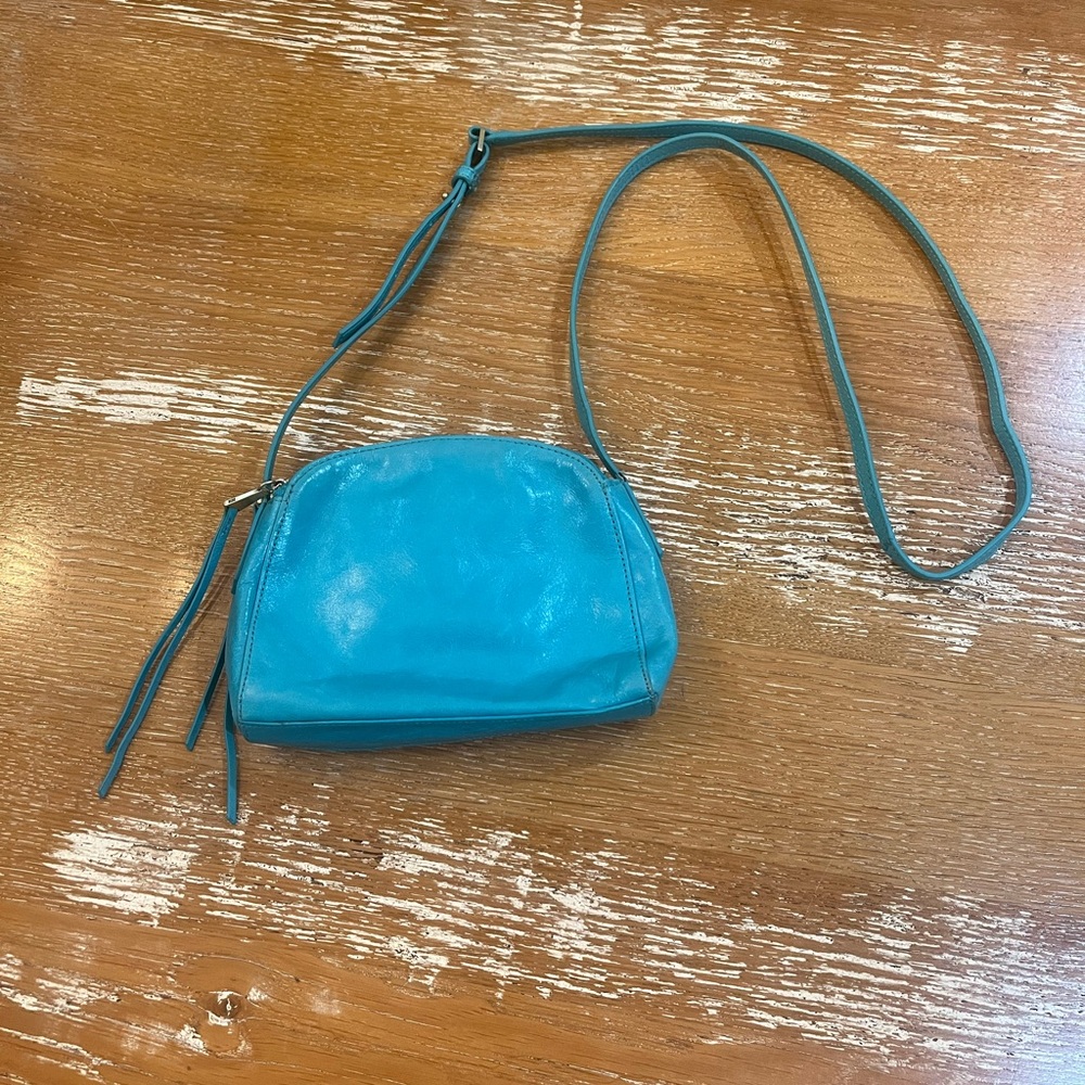 Turquoise crossbody hobo purse